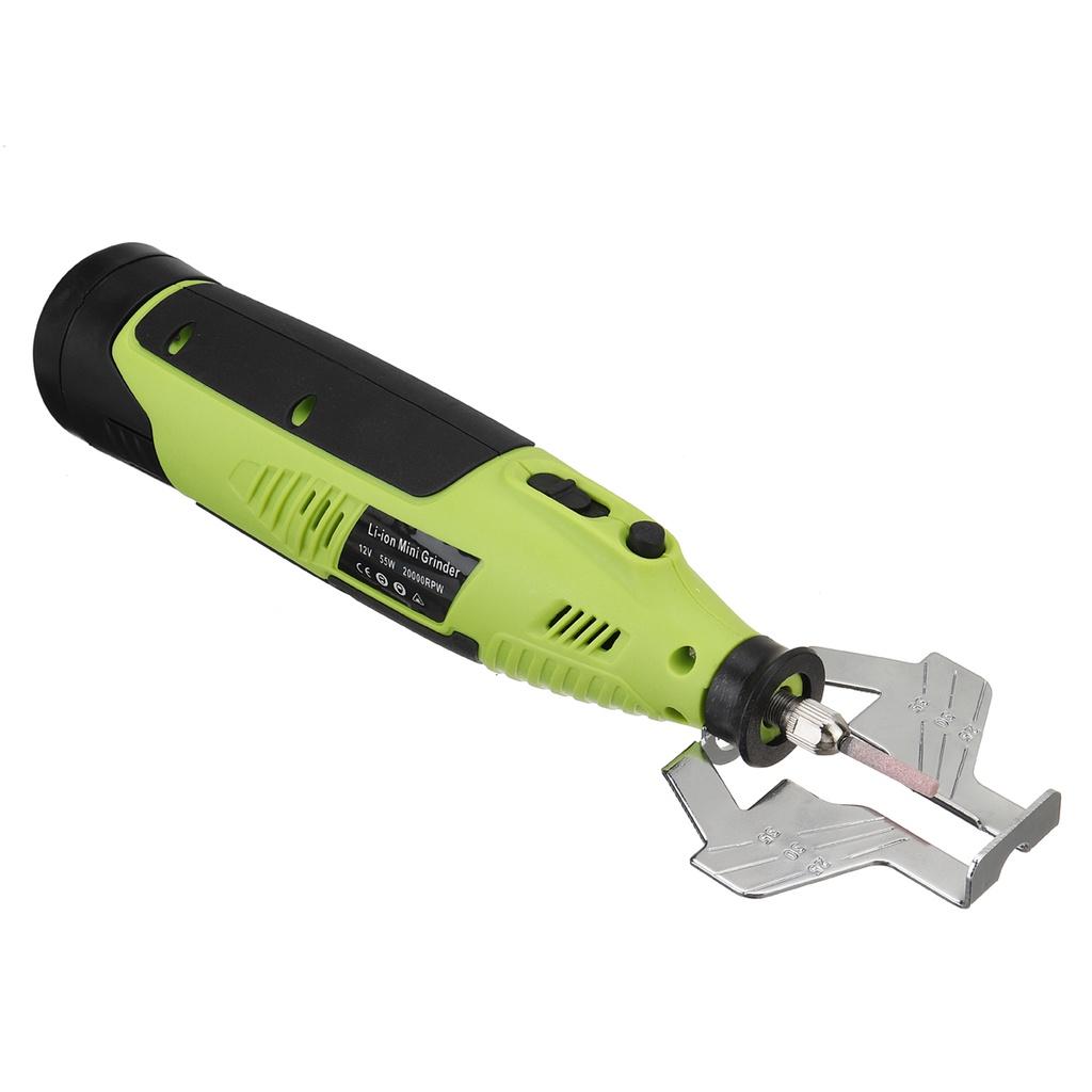 Мини беспроводная электрическая шлифовальная машина 20000 об/мин Набор для заточки цепной пилы Шлифовальная машина Перезаряжаемый инструмент для резьбы, обрезки и полировки 27,3*5 см