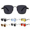 Anti-UV 400 Metal Frame Sunglasses for Women Men Black Shades Eyewear Sun Glasses Retro Sunglasses Street Photos Decoration