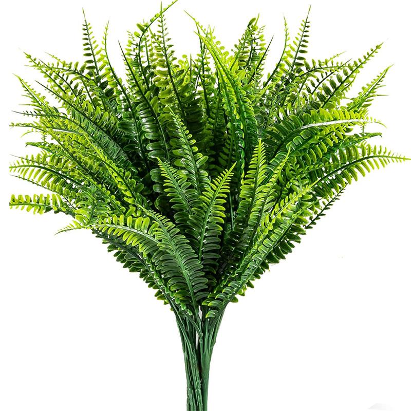 Artificial Plants Plastic Persian Fern Leaves For Home Wedding Party Balcony Decor Flower Arrangement Accessories Bride Bouquet