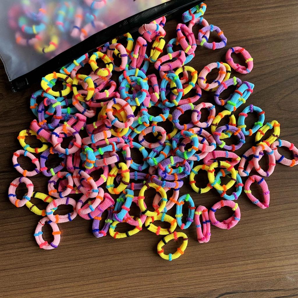 YANRONG 50PCS/Pack Girl Colorful Scrunchie Hair Accessoires Elastic Hair Ties Ponytail Holder Hair Band Headbands Fashion Headwear