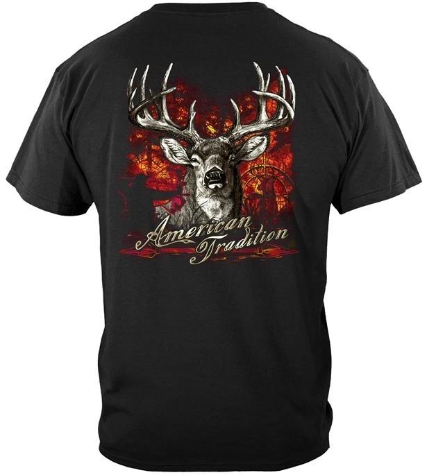 New American Tradition Deer Hunting Buck T Shirt Erazor Bits