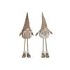 Christmas Bauble Home ESPRIT White Beige Gnome 30 X 20 X 58 Cm (2 Units)