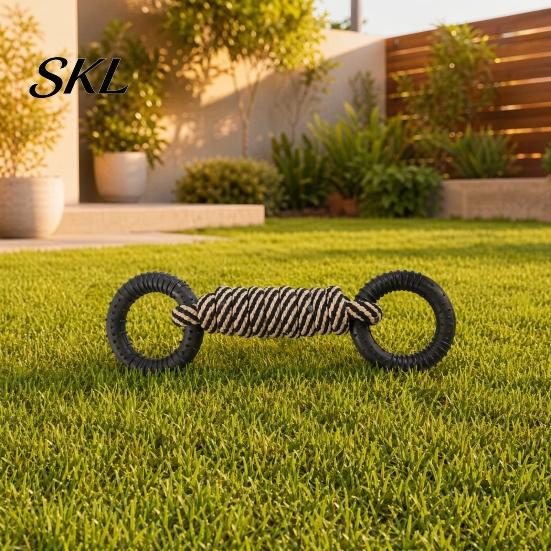 Tug of War Dog Toy Cotton Rope Toy, Flying Disc Interactive Fetch Knot Dental Cleaning Chew Tug-of-War for Large And Small Dogs Durable