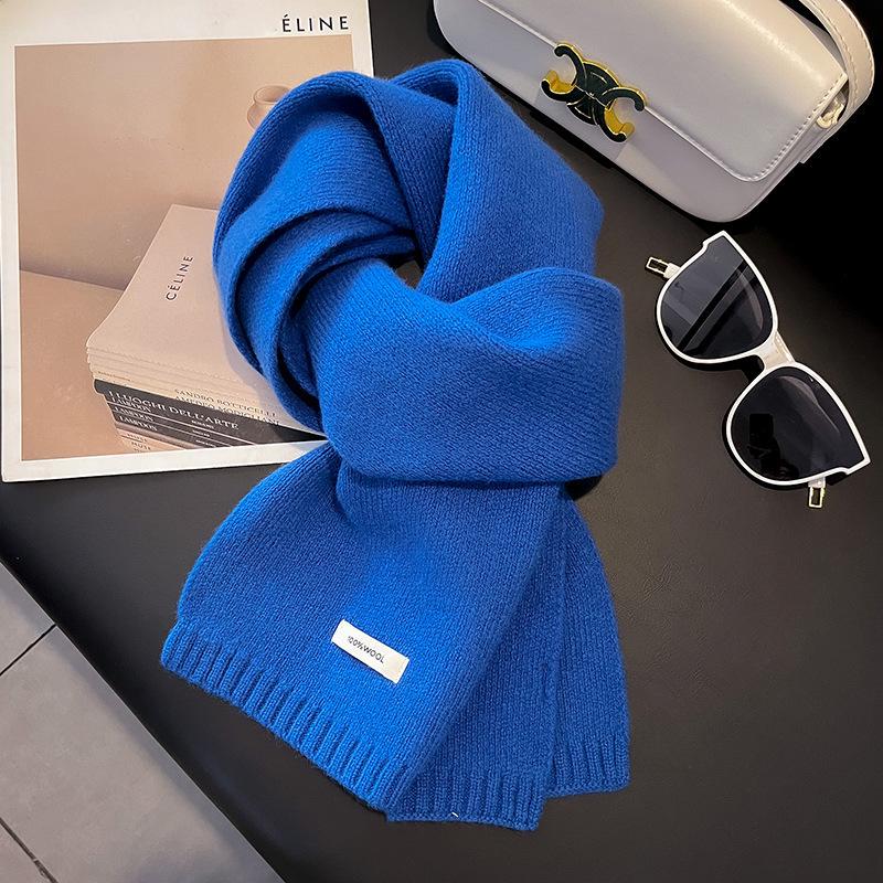 Australian Pure Wool Cashmere Scarf - Unisex Winter Warm Knitted Solid Color
