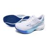 Wave Rider 28 Running Thick White X Blue X 2E Shoes, Jogging, Marathon, Training, Sports, Lightweight, Resilient, Sole, Women's, Blue, 23.5 Cm,