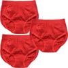 Red Set of 3 Buttocks Shaping Panties In [Original Panties, Sugamo's Maruji] (Made China) (M/L/LL (L)