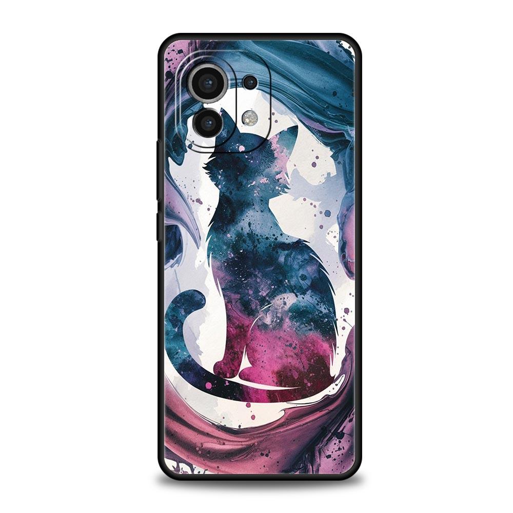 Милый Чехол для Телефона с Кошкой для Xiaomi Mi 17 Pro Max 15 14 13 12 11 Ultra 15T 14T 13T 12T 11T Pro Lite Мягкий ТПУ Чехол Fundas Capas