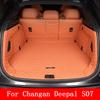 Car Trunk Mat Pad For Changan Deepal S07 S7 2024 Leather Waterproof Car Rear Trunk Mat Floor Liner Carpet Interior Protective