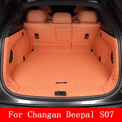 Коврик в багажник для Changan Deepal S07 S7 2024, кожаный, водонепроницаемый, коврик на пол в задний багажник, ковер, защита интерьера
