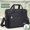 Briefcases for Men Canvas Tote Bag Large Laptop Case 15.6 Inch 17 Inches 14 Inch Computer Bag Work Business Shoulder Office