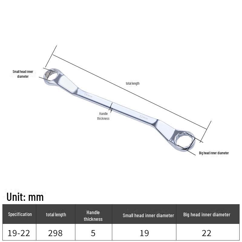 Двусторонний хромированный многофункциональный ключ