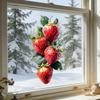 Акварельная клубника Статичная наклейка на стекло для декора стен кухни, гостиной, спальни