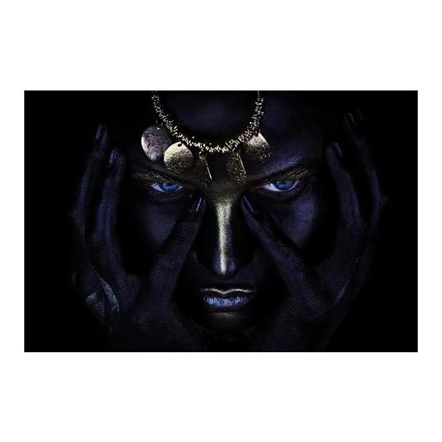 Африканские черные женские портретные художественные постеры и принты на холсте, живопись, макияж, женская настенная картина для гостиной, домашний декор