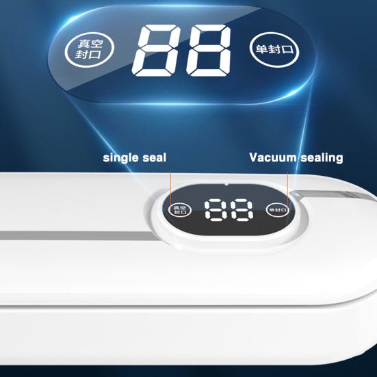 Вакуумная машина для запайки с цифровым дисплеем, функцией таймера, 2 режима запечатывания, вилка европейского стандарта, автоматический вакуумный упаковщик, кухонные принадлежности