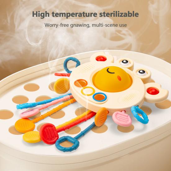 Игрушка-дергунчик «Маленький осьминог» для малышей, мальчиков и девочек, развивающая, обучающая, для мелкой моторики, навыков захвата, в форме осьминога, сенсорная игрушка-фиджет