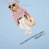 Летняя мужская и женская футболка Ralph Lauren из 100% хлопка с принтом медведя Polo Bear иsignature