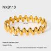 European and American INS plated 18K gold stainless steel oval polka dot buckle bracelet temperament advanced waterproof bracelet women