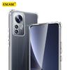 Phone Case for Xiaomi 12S Pro, 12Pro Full Protection Shockproof Transparent Soft TPU Airbag Case (With Lanyard Hole) ES-Ip9 Version Translucent White