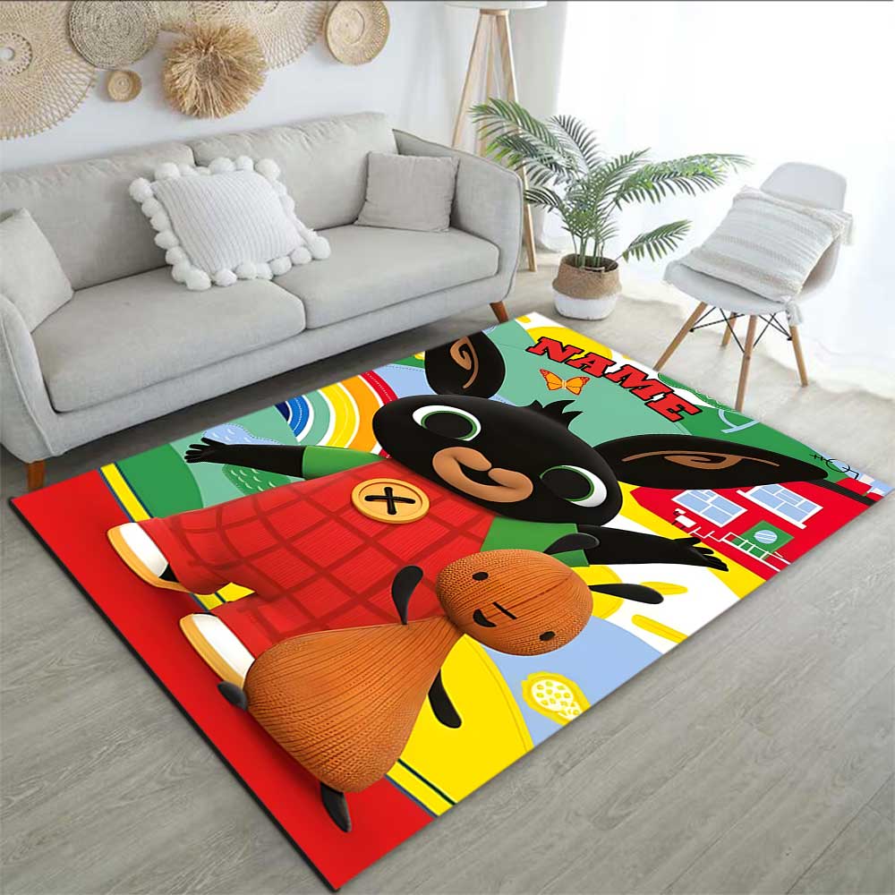Bunny Customize your name rug, office chair cushion, home bedroom living room gift.