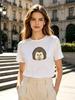 1pcs The Cartoon Hedgehog Love Heart Unisex T Shirts For Y2k Girls Funny Printing Short Tshirts For Unisex Tshirts Lady Tops