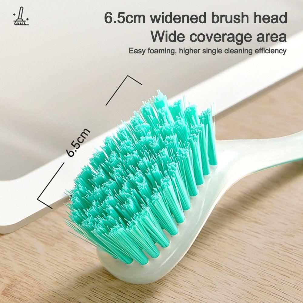 Suction Cup Dishwashing Brush Vertical Sink Cleaning Scrub Portable Pot Cleaning Brush  Kitchen