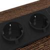 Nightstand Set of 2 Brown Oak Effect 41.5 x 40.5 x 55 cm