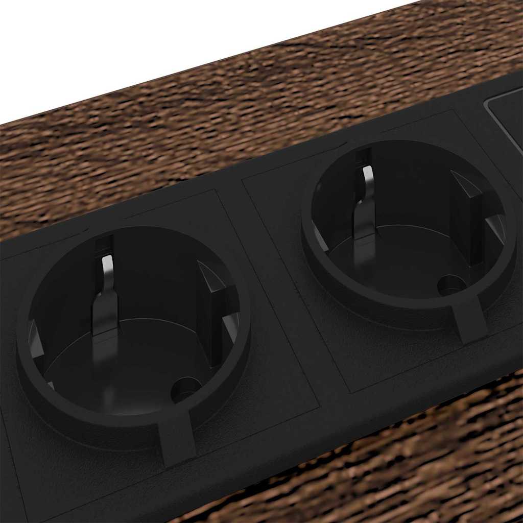Nightstand Set of 2 Brown Oak Effect 41.5 x 40.5 x 55 cm