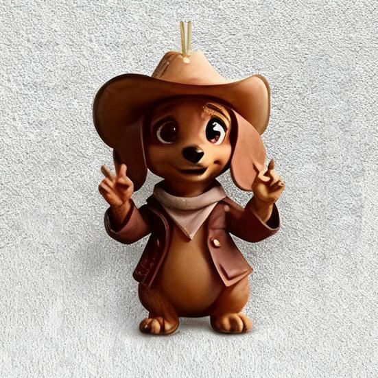 Рождественский адвент-календарь «Такса» 2025 24 дня обратного отсчета Акриловые украшения «Такса» Милый праздничный декор для любителей собак Памятные сувениры