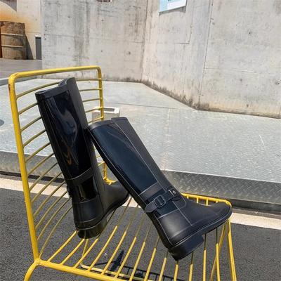 Новая женская модная взрослая резиновая обувь высокие водонепроницаемые резиновые сапоги длинные водные сапоги водонепроницаемая обувь нескользящие галоши