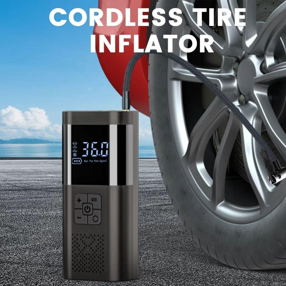 Digital Display Car Air Pump Wireless Design Portable Air Compressor Tire Inflator  Car Tires