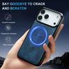 Магнитный чехол из ПУ-кожи для iPhone 17 16 15 14 13 11 17Pro Pro Max Plus Air 16E Mini MagSafe Чехол для беспроводной зарядки