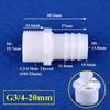 10pcs/lot PE Pagoda Direct Connector G1/2" 3/4" Male Thread To 4~25mm Barb Joints Aquarium Adapter Air Pump Tube Connector Micro Irrigation Hose Joint