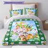 Cartoon Animals Pattern Bedding Quilt Set Quilt Cover Pillowcase Home Decoration Gift (1 * duvet cover + 2 * pillowcase, without core)