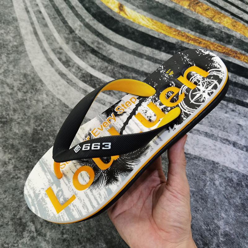 Новые нескользящие шлепанцы мужские повседневные сандалии шлепки из резины мужские летние пляжные сандалии