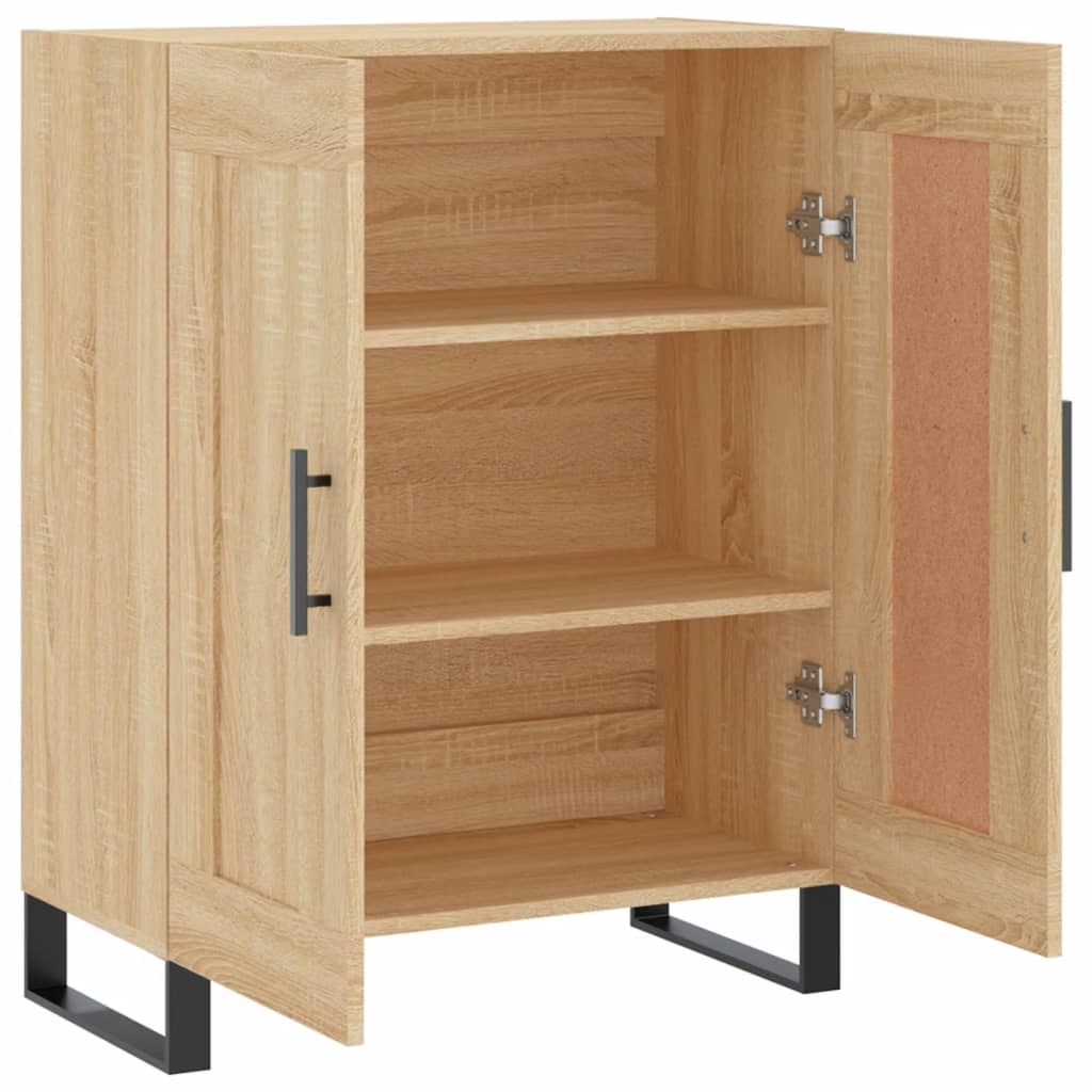 Sideboard in Sonoma Oak Finish 27.4 x 13.4 x 35.4 in (69.5 x 34 x 90 cm) Engineered Wood