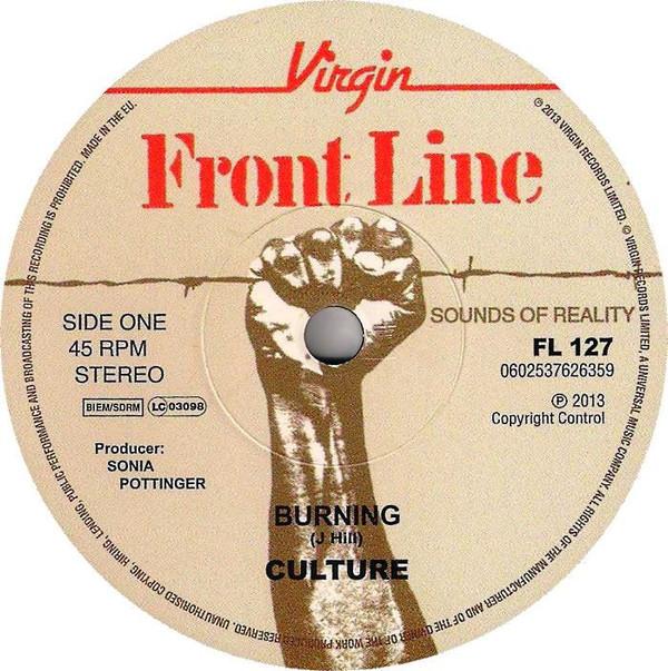 7-дюймовая пластинка CULTURE Неизданные записи FL127 Front Line 2013 UK Регги Ска Даб Б/у