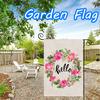 Добро пожаловать садовые флаги наружные декоративные флаги для двора в клетку