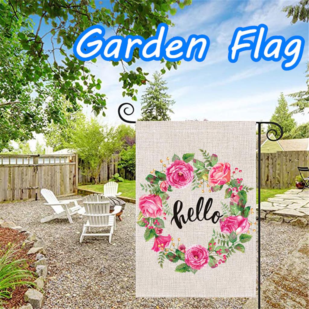 Welcome Garden Flags Outdoor Decorative Yard Flags Plaid