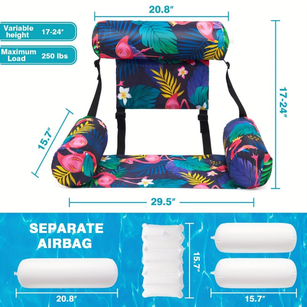 1pc Pool Chair Floating, Inflatable Floating Pool Chair, Summer Lounge Chair, Pool Floating Hammock for Swimming Pool Beach