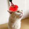 Adjustable Strap Christmas Dog Hat Conical Shape Pet Xmas Cap Dog Snowman Cap  Cosplay Party