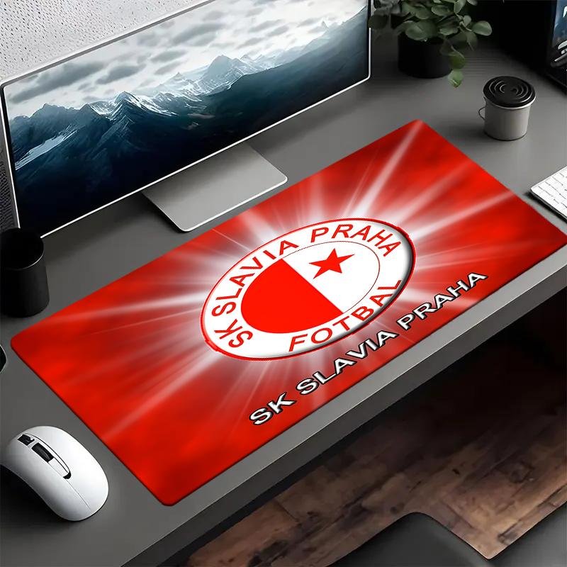 Red And White Prague Football Mouse pad, Gaming Mouse Pad, keyboard pad, Desk Decor for computer notebook Fan Gift Birthday Gift