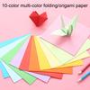 100 Sheets 15/20/25cm Square Origami Paper 10 Colors Double Sided DIY Scrapbook School Arts Crafts Kids Beginner Easy Fold Colorful Origami Sheets