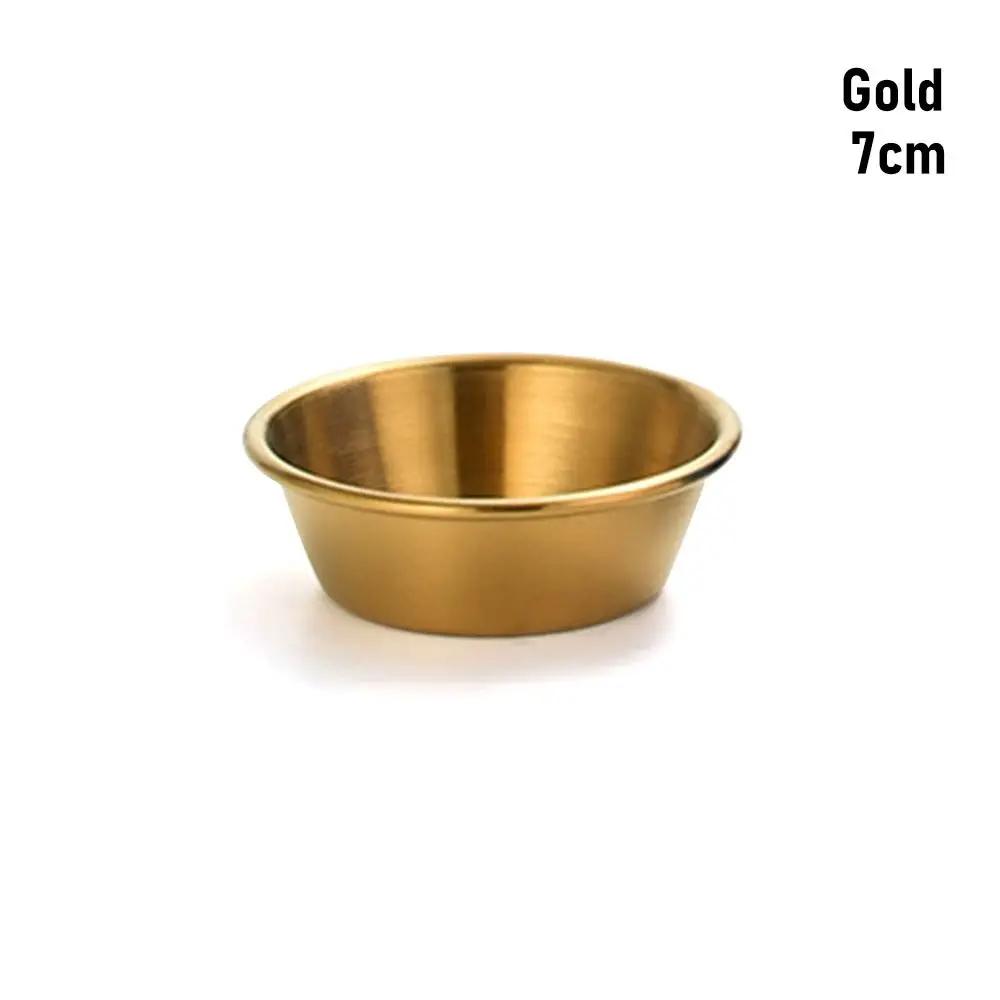 1Pcs Mini Sushi Dipping Sauce Dishes 304 Stainless Steel Bowl Sauce Plate Individual 7/8/10/11cm Seasoning Tray