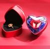 Preserved Flower Jewelry Box Rose Heart Shaped Ring Box Gifts Packaging Necklace Pendant Earrings Storage Case Jewelry Organizer