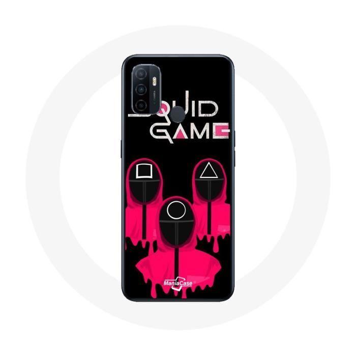 Coque Oppo A53 Squid Game Masques carré Triangle et Cercle