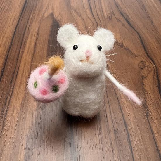 Ручная работа Хэллоуин Фетровое украшение Мышь Очаровательный внешний вид Супер мягкая Настольная кукла-мышь