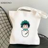 Сумка для покупок My Hero Academia bolso, многоразовая сумка-тоут для продуктов bolsa, джутовая сумка, тканевая сумка sacola, многоразовая ткань cabas