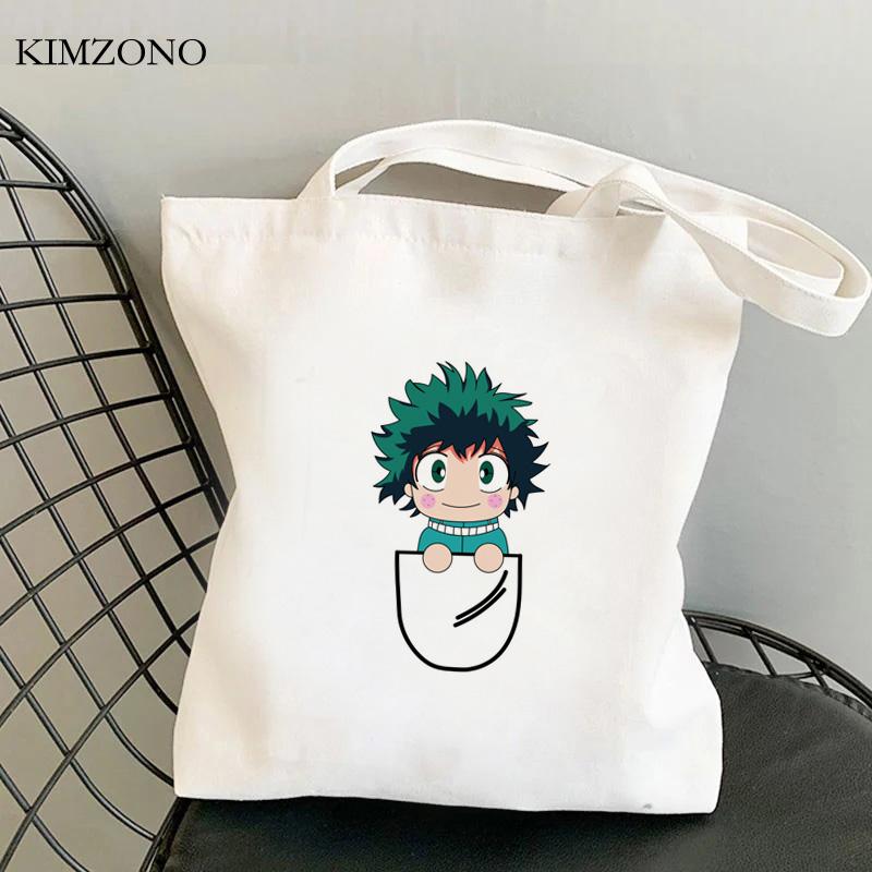 Сумка для покупок My Hero Academia bolso, многоразовая сумка-тоут для продуктов bolsa, джутовая сумка, тканевая сумка sacola, многоразовая ткань cabas