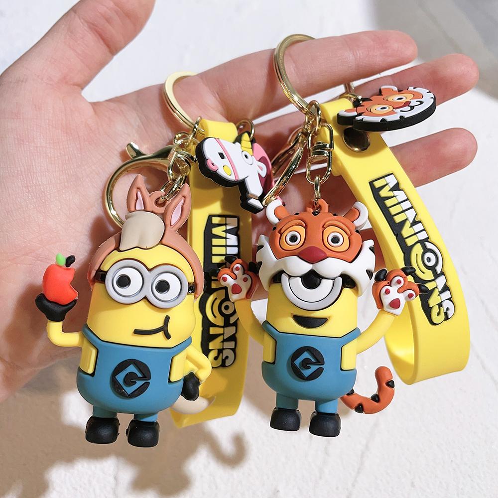 Kawai Zodiac Series Minions Figurines Toys Keychain 3D Despicable Minions Action Figures Classic Toys Xmas Gifts for Children