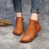 Women Winter Warm Genuine Leather Shoes Women Boots Fashion Handmade Ankle Boots Warm Soft Outdoor Casual Flat Shoes